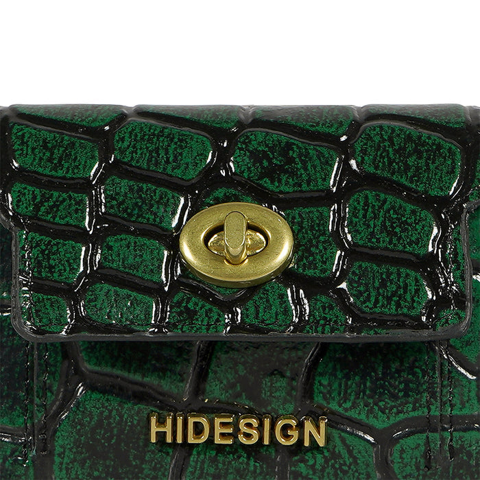 Tina Turner W1 Green Leather Trifold Wallet