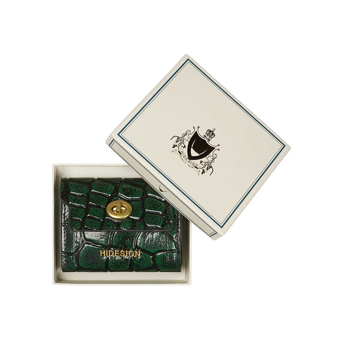 Tina Turner W1 Green Leather Trifold Wallet