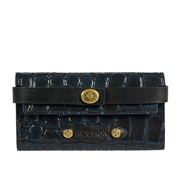 Tina Turner W2 Blue Leather Clutch Wallet