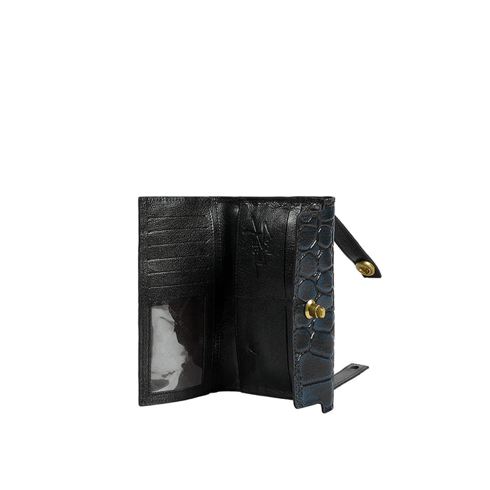 Tina Turner W2 Blue Leather Clutch Wallet