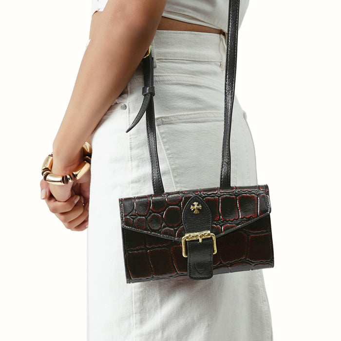 Tina Turner W3 Brown Leather Sling Wallet