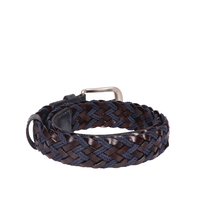 Torino 01 Men's Blue Non Reversible Leather Belt