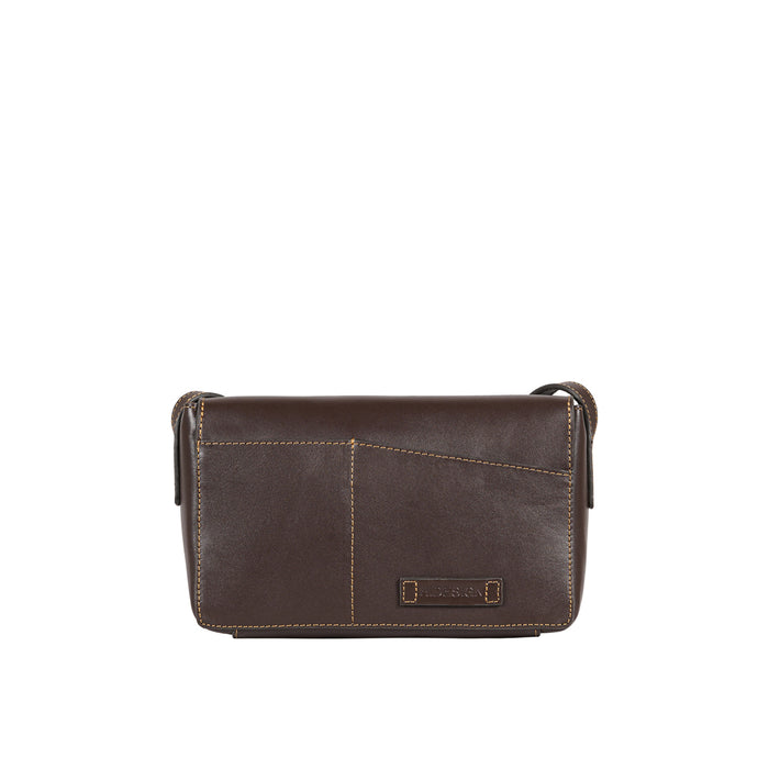 Tower 01 Brown Leather Sling Bag