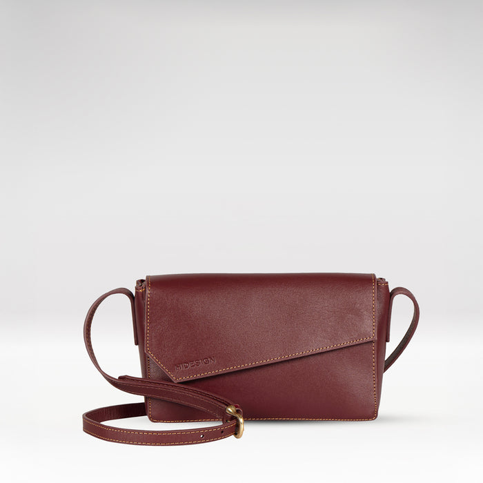 Tower 01 Red Leather Sling Bag