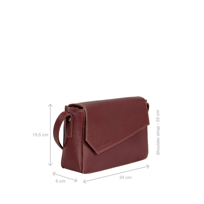 Tower 01 Red Leather Sling Bag