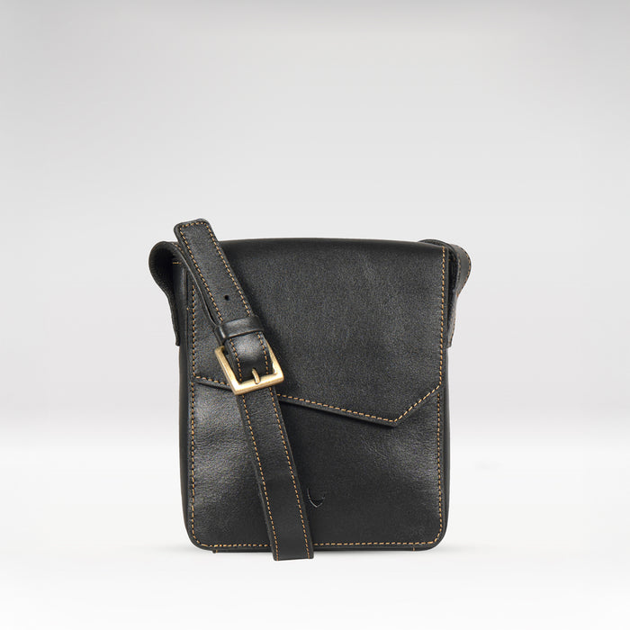 Tower 02 Black Leather  Crossbody