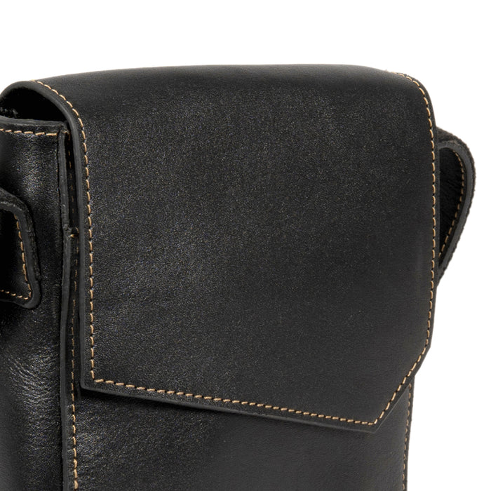 Tower 02 Black Leather  Crossbody
