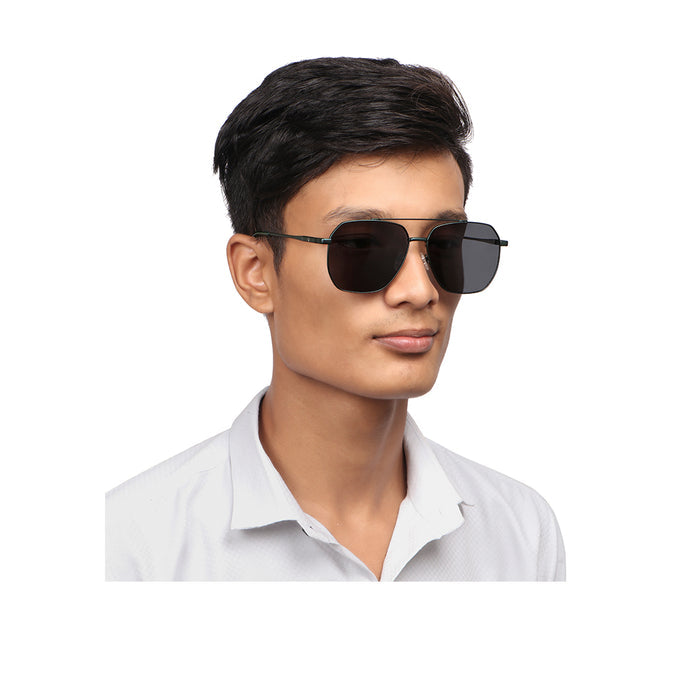 Trinidad Men's Black Aviator Sunglasses