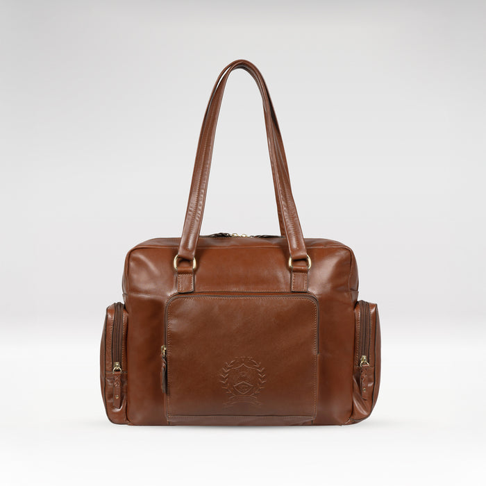 Trinity 02 Brown Leather Tote Bag