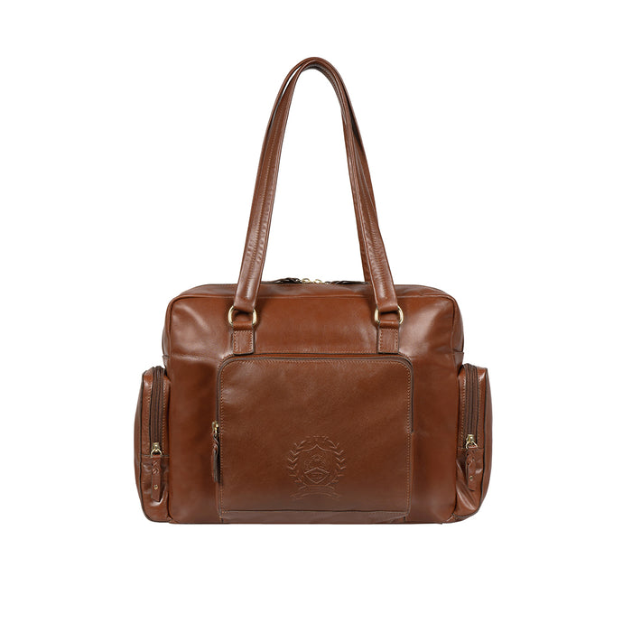 Trinity 02 Brown Leather Tote Bag