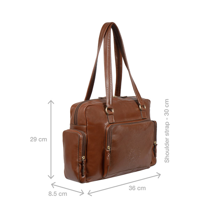 Trinity 02 Brown Leather Tote Bag