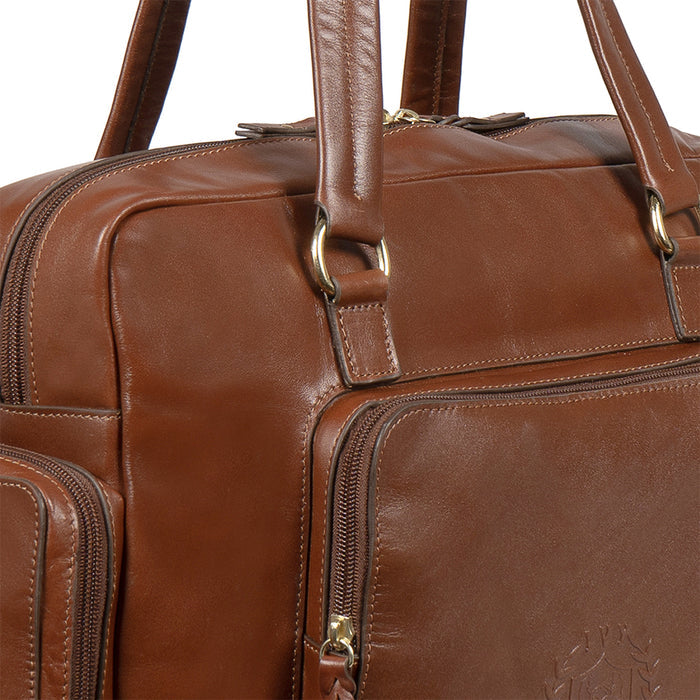 Trinity 02 Brown Leather Tote Bag