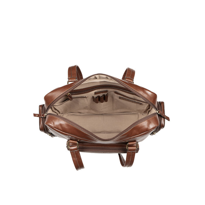 Trinity 02 Brown Leather Tote Bag