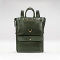 Trinity 03 Green Leather Backpack