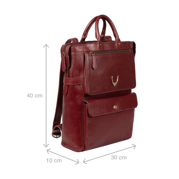 Trinity 03 Red Leather Backpack