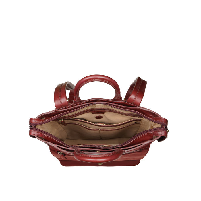 Trinity 03 Red Leather Backpack