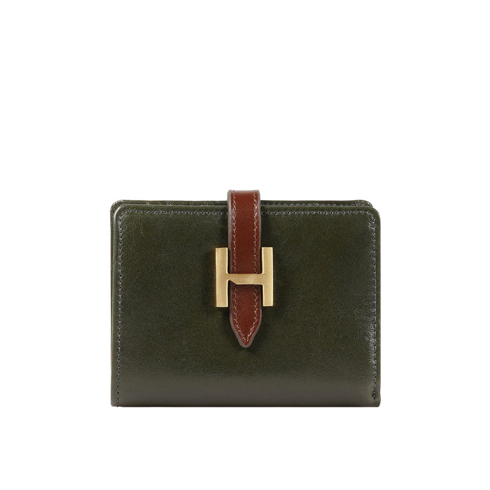 Trinity W2 Green Leather Bi-Fold Wallet