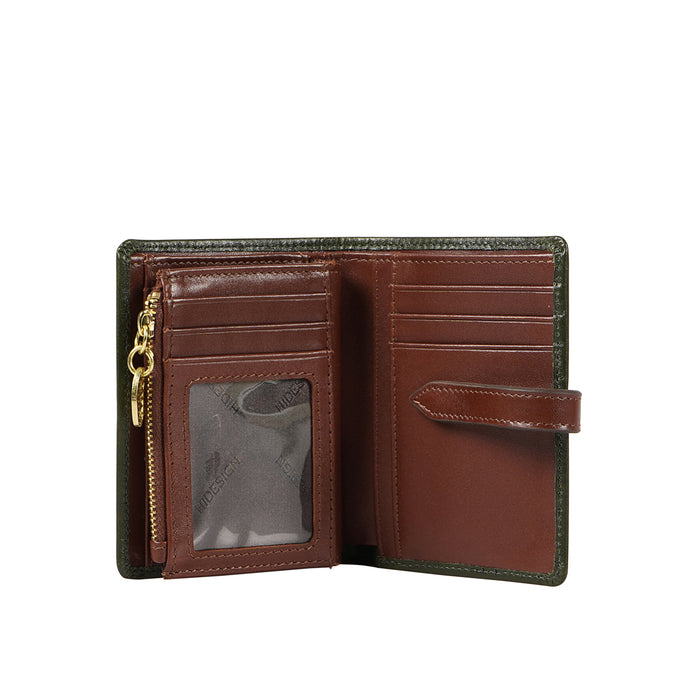Trinity W2 Green Leather Bi-Fold Wallet