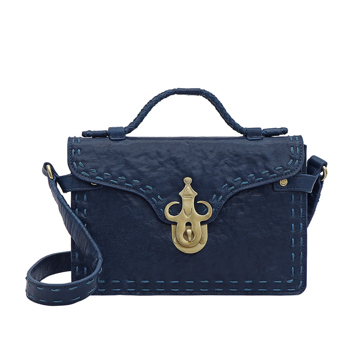 Tuareg - 02 Blue Leather Shoulder Bag