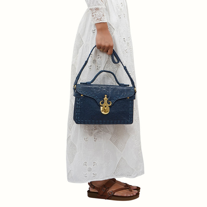 Tuareg - 02 Blue Leather Shoulder Bag