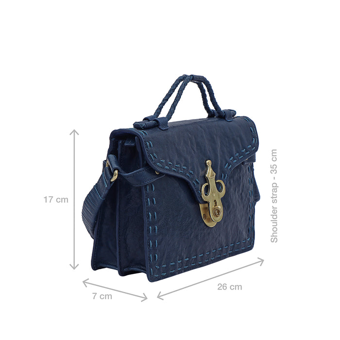 Tuareg - 02 Blue Leather Shoulder Bag