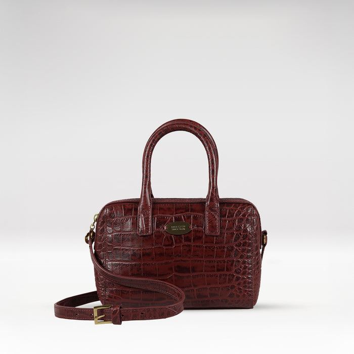 Tuhina Red Leather Crossbody