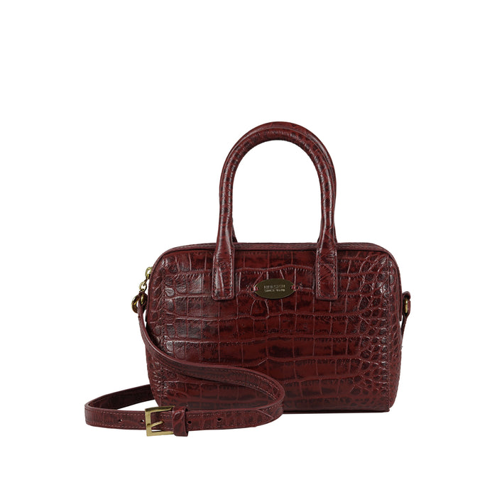 Tuhina Red Leather Crossbody