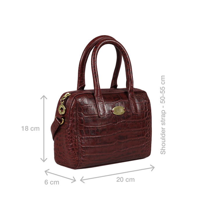 Tuhina Red Leather Crossbody