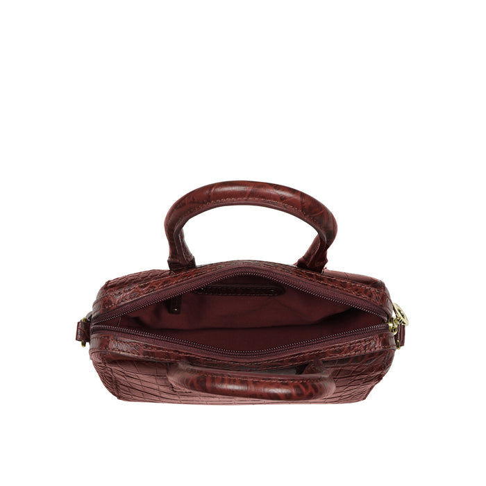 Tuhina Red Leather Crossbody
