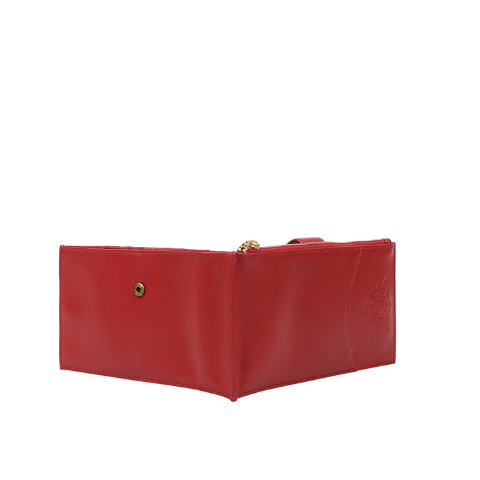 Tulsa  W3 Red Leather Bi-Fold Wallet