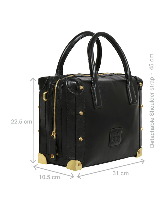 Tulum 02 Black Leather Shoulder Bag