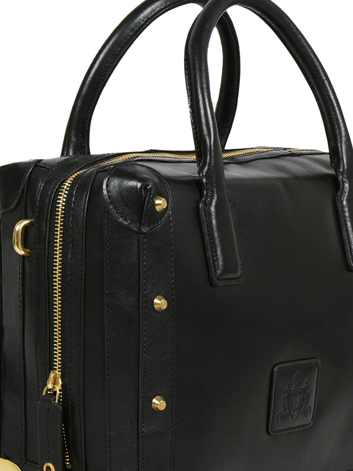 Tulum 02 Black Leather Shoulder Bag