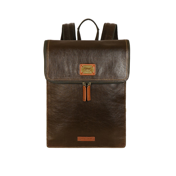 Tupac 02 Green Leather  Backpack