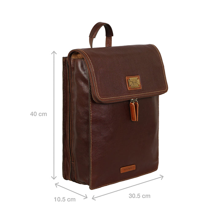 Tupac 02 Tan Leather  Backpack