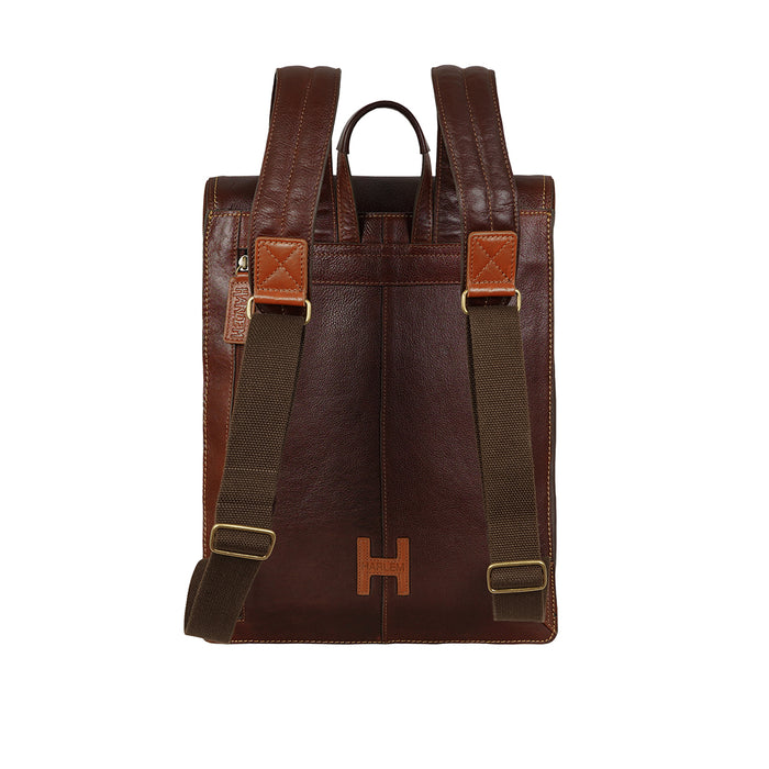 Tupac 02 Tan Leather  Backpack