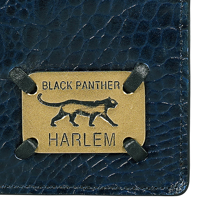 Tupac W1 Blue Leather Bi-Fold Wallet