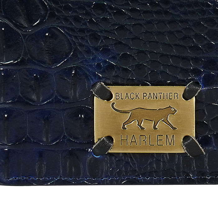 Tupac W2 Blue Leather Bi-Fold Wallet
