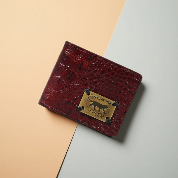 Tupac W2 Red Leather Bi-Fold Wallet