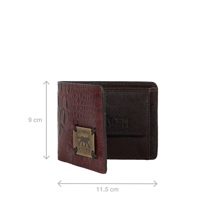 Tupac W2 Red Leather Bi-Fold Wallet
