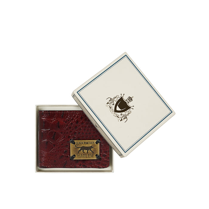 Tupac W2 Red Leather Bi-Fold Wallet