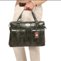 Uncle Ho 01 Green Leather  Briefcase