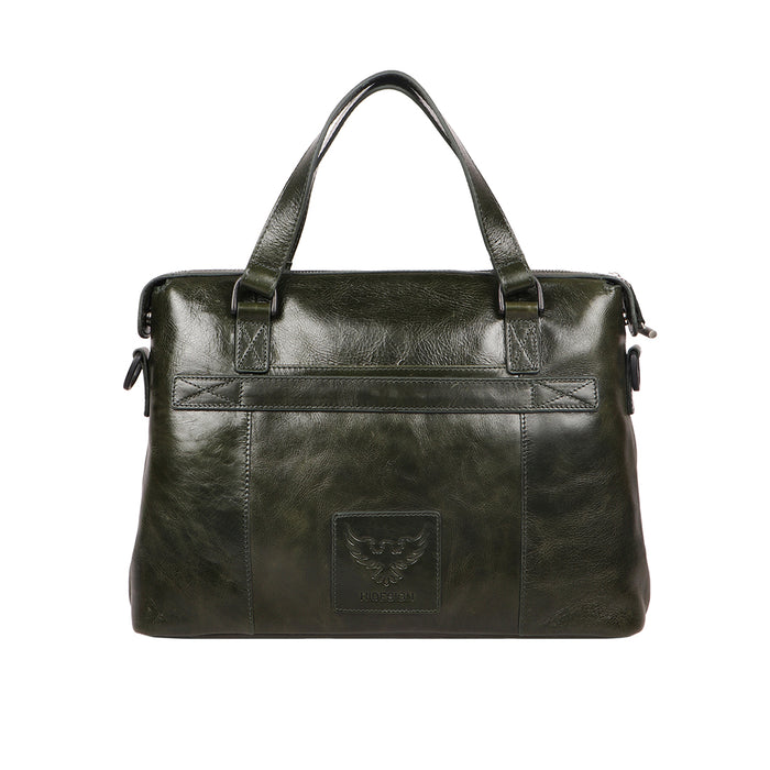 Uncle Ho 01 Green Leather  Briefcase