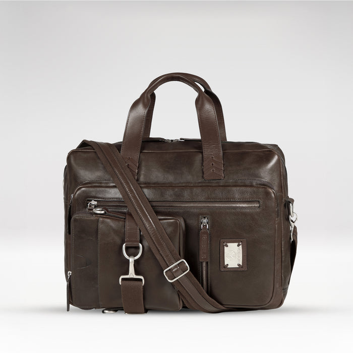 Uncle Ho 02 Green Leather  Briefcase