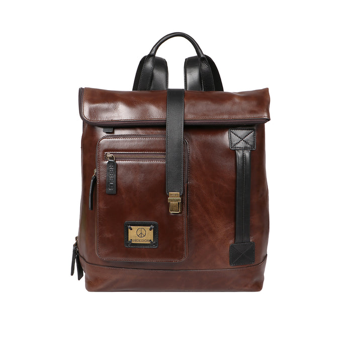 Uncle Ho 03 Brown Leather  Backpack