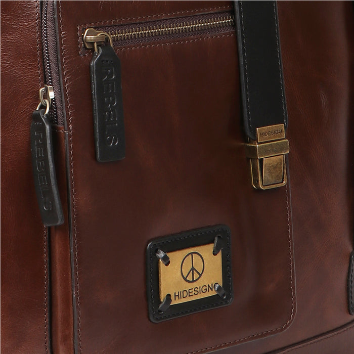 Uncle Ho 03 Brown Leather  Backpack
