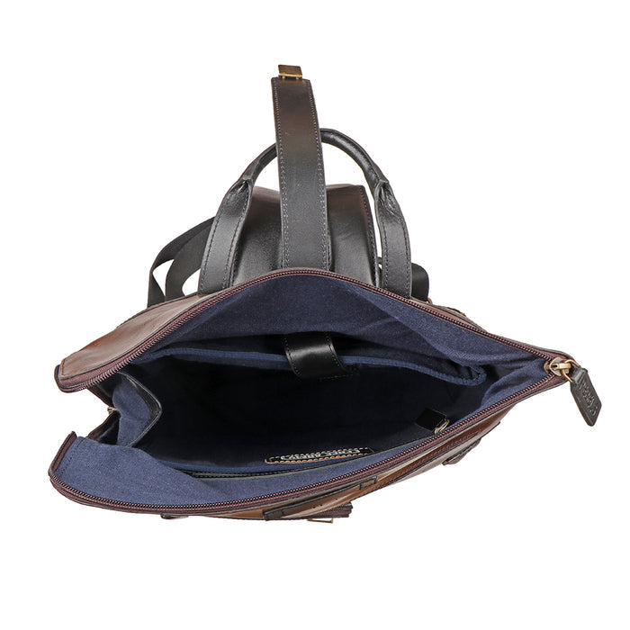 Uncle Ho 03 Brown Leather  Backpack