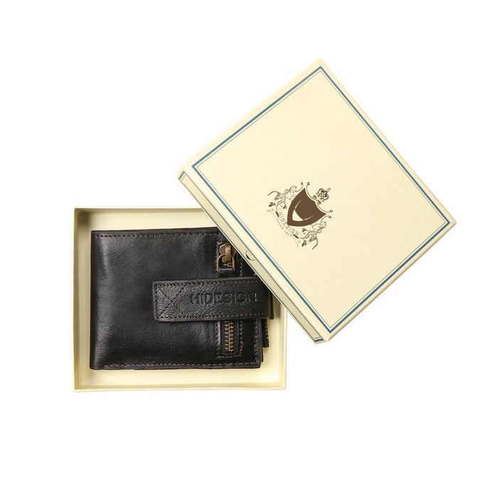 Uncle Ho W1 Black Leather Bi-Fold Wallet