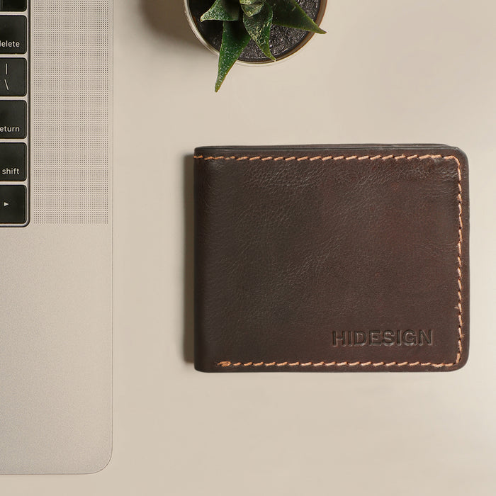 Uncle Ho W2 Brown Leather Bi-Fold Wallet