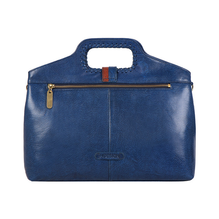 Ursula 02 Blue Leather Satchel