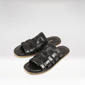 Vail Women's Black Leather Slides